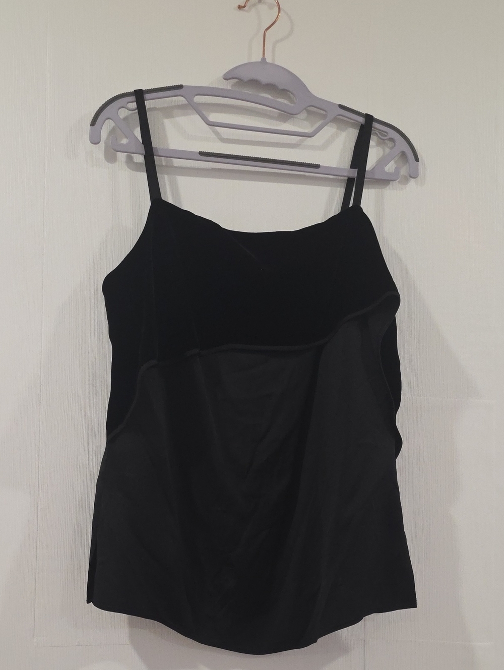 Helmut Lang Black Velvet Layer Tank